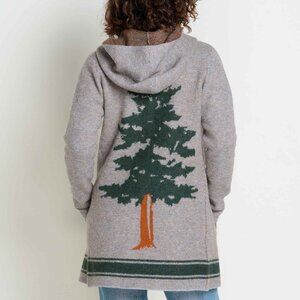 Toad & Co Merino Heartfelt Hoodie Basalt Tree Size Medium New With Tags